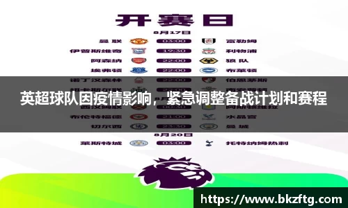 英超球队因疫情影响，紧急调整备战计划和赛程